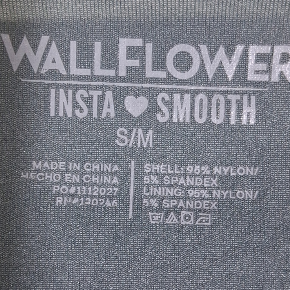Womens Wallflower NWT Insta-Smooth Square Neck Top Size S/M Mint Green Cropped - Picture 8 of 8